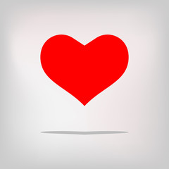 the red heart love valentine day vector illustration eps10