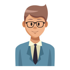 Businessman profile cartoon