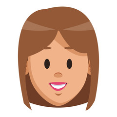 Fototapeta premium Woman face cartoon