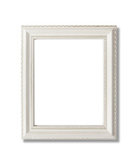 old picture frame isolated on white background