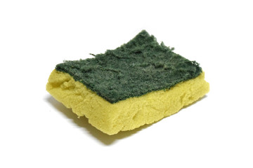 Scouring pad or Scourer isolated on white background
