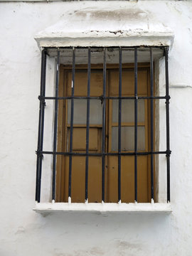 Wall with bared window