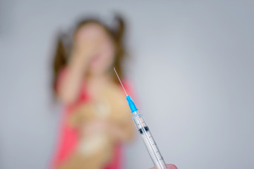 Injection. Vaccinations. Vaccination of children. Annual seasonal vaccination. Vaccination...