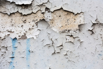 Broken wall with cracks