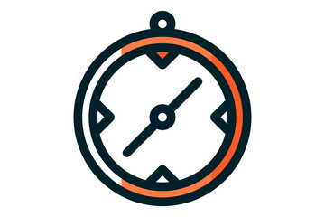 Compass for travel and adventure and camping trips