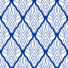 Rhombic seamless ornaments in the same style.
