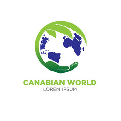 Fototapeta premium cannabis world logo designs