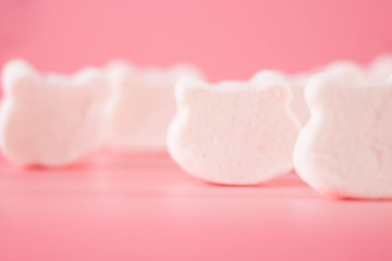 marshmallow on a white background