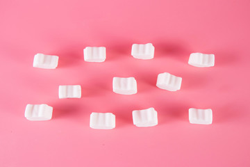 marshmallow on a white background