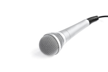 Microphone isolated on white background.