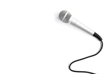 Microphone isolated on white background.
