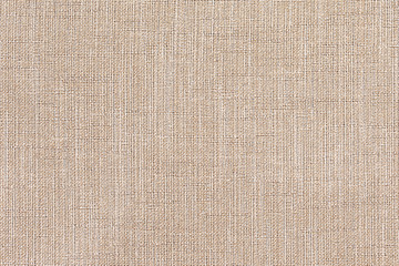 Linen fabric texture or background, Brown color.
