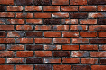 Brown brick wall as a background or texture