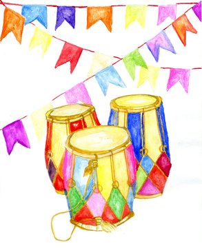 Indian festival drum
