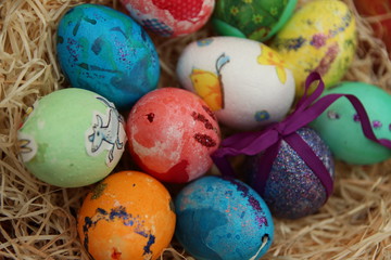 Decorating Easter Eggs home made (photo Czech repblic -Europe)