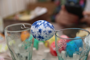 Decorating Easter Eggs home made (photo Czech repblic -Europe)