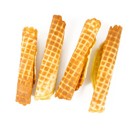 tube waffle isolated on white