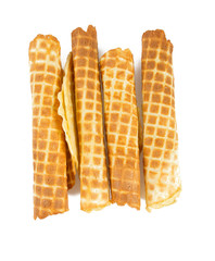 tube waffle isolated on white