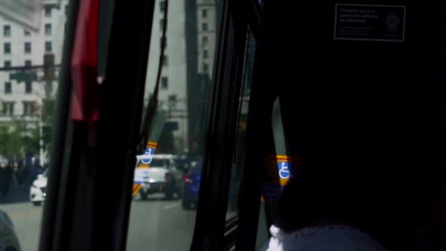 Inside a bus in Vancouver downtown, Canada (60 fps)