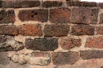 Old wallpaper of brick.