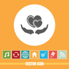 very Useful Vector Icon Of Heart Care with Bonus Icons Very Useful For Mobile App, Software & Web