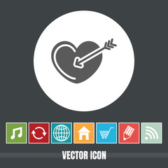 very Useful Vector Icon Of Heart & Arrow with Bonus Icons Very Useful For Mobile App, Software & Web