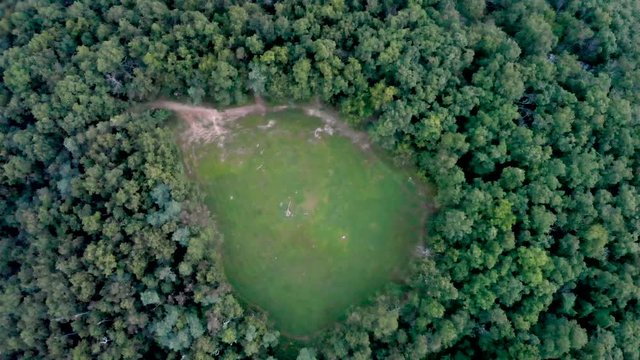 Drone footage flying over and around Yonah Mt. in Georgia.