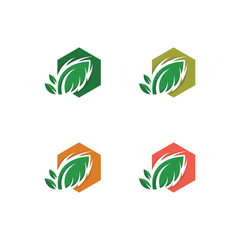 Tree Leaf Vector icon Illustration design template