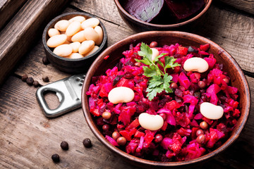 Popular vegetable salad vinaigrette