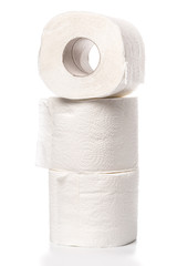 Roll Of Toilet Paper set Isolated On White Background