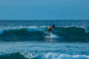 beautiful summer beach surf view