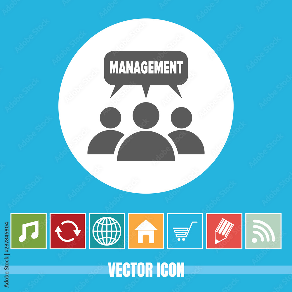 Poster very useful vector icon of team management with bonus icons very useful for mobile app, software & w