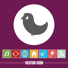 very Useful Vector Icon Of Bird with Bonus Icons Very Useful For Mobile App, Software & Web