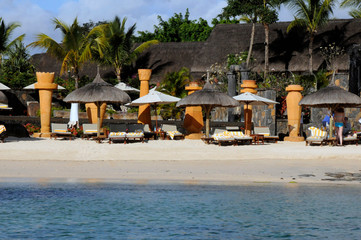Beach on the ocean in sunny weather