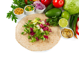 vegetarian wholegrain tortilla wraps