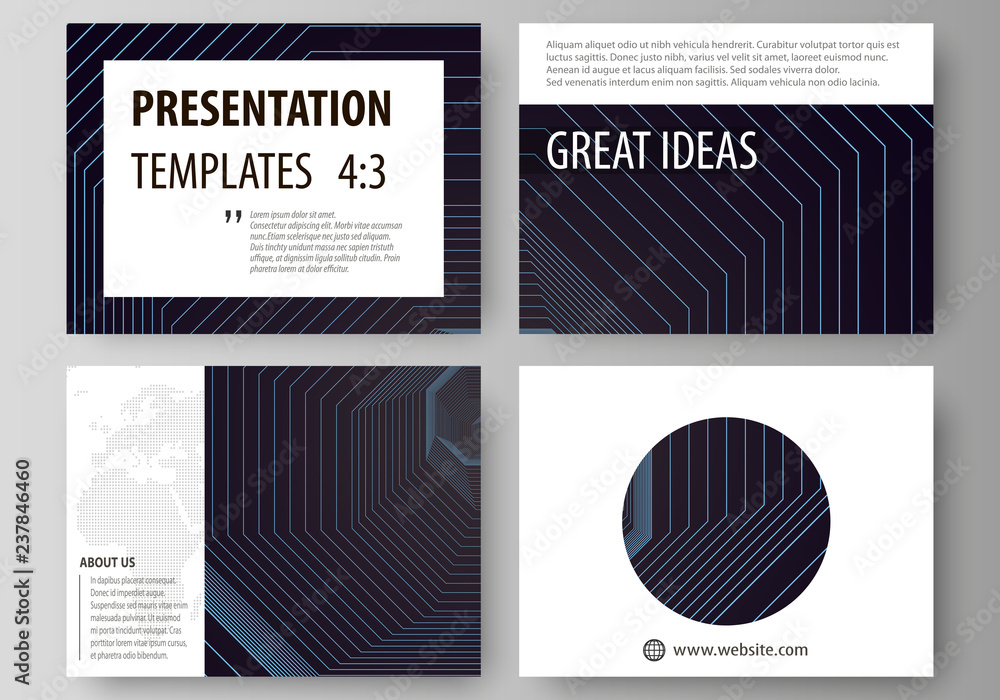 Poster business templates for presentation slides. vector layouts in flat style. abstract polygonal backgro