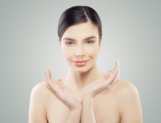 Obraz na płótnie Canvas Perfect model spa woman with healthy skin. Facial treatment, wellness and skincare