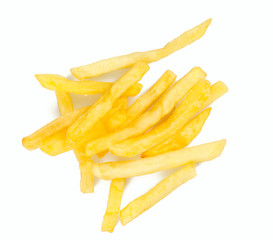 french fries isolated on white
