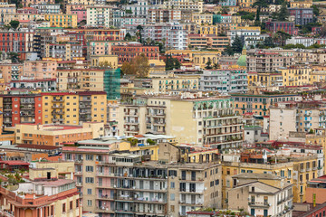 Fototapeta premium Top view of downtown Naples, Italy