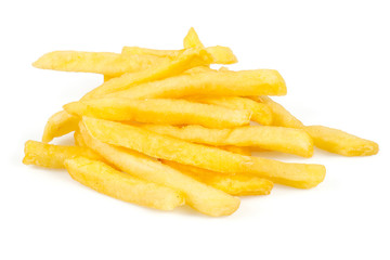 french fries isolated on white