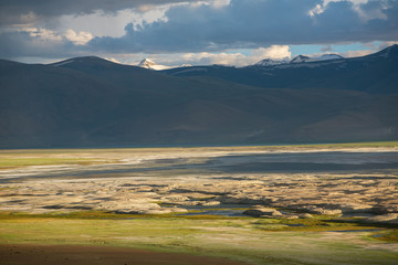 Fototapeta premium Beautiful landscape of Tso Kar lake in Ladakh region, India
