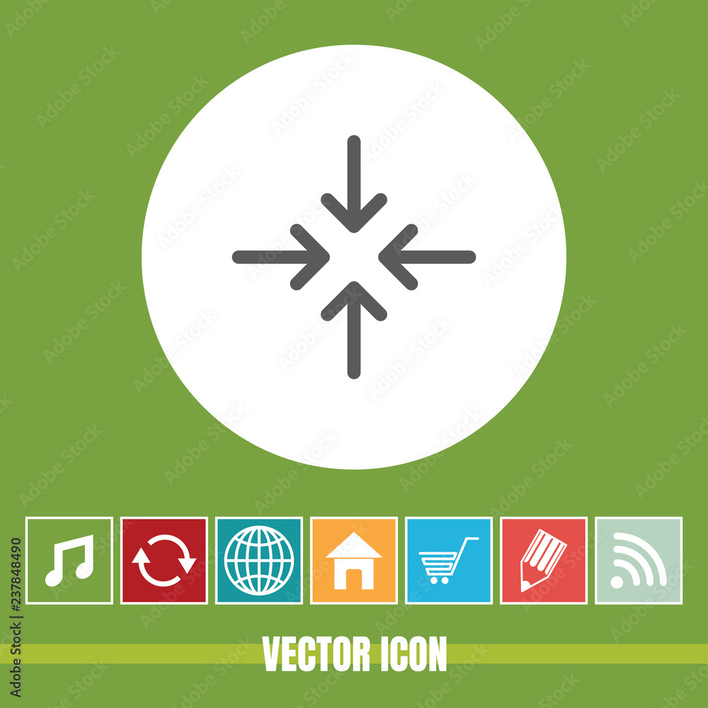Poster very useful vector icon of 4 arrow with bonus icons very useful for mobile app, software & web