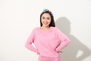 Portrait of a smiling happy young woman