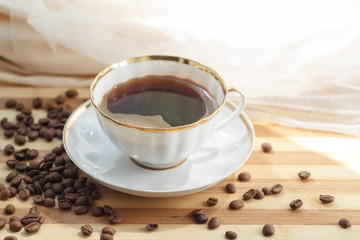 coffee in a porcelain cup
