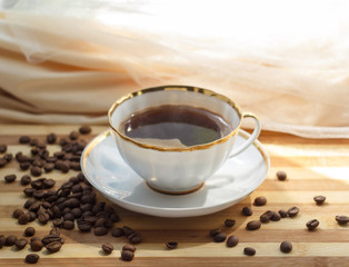 coffee in a porcelain cup