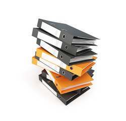 office folder on a white background 3D illustration, 3D rendering