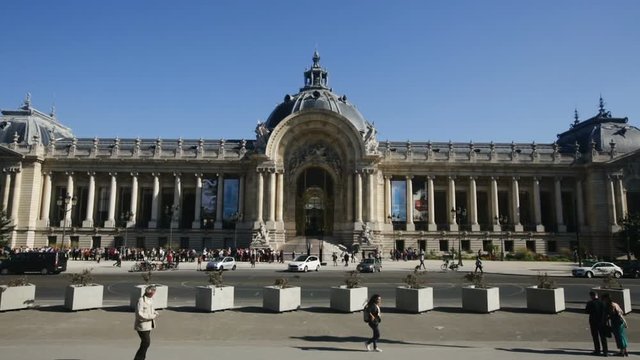 PARIS, FRANCE - OCTOBER 10, 2018:  View of Petit Palais (Small Palace) &ndash; art museum in Paris, on sunny day