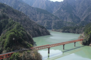 レインボーブリッジ　奥大井湖上　静岡県　日本