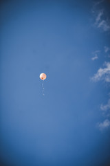 single balloon in sky