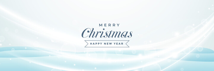 beautiful winter snow landscape banner design